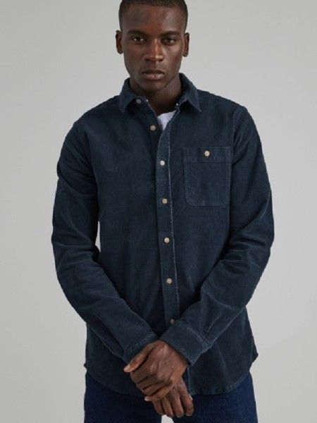Chemise velours côtelé Marine ONCA