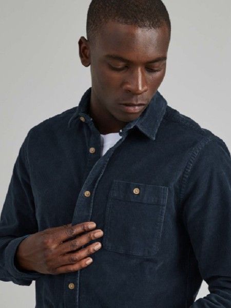 Chemise velours côtelé Marine ONCA