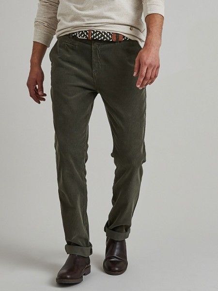 Pantalon velours côtelé Kaki BRIX