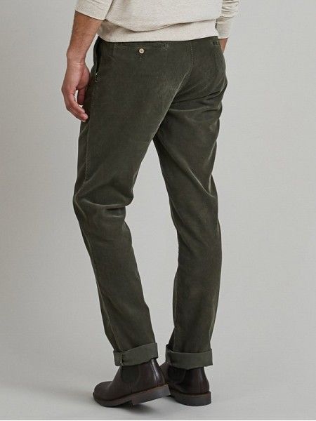 Pantalon velours côtelé Kaki BRIX