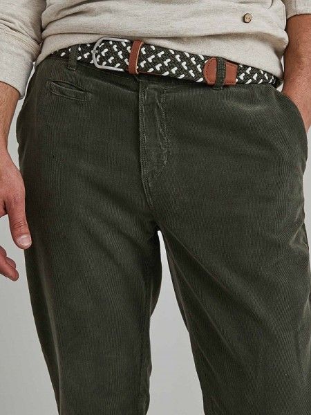 Pantalon velours côtelé Kaki BRIX